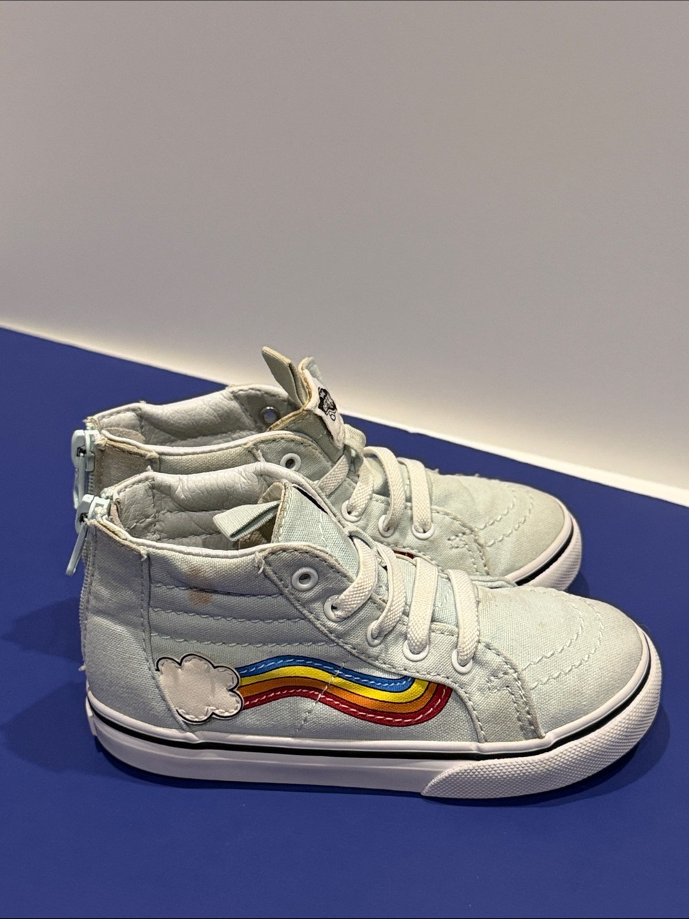 VANS SK8 rainbow sneakers ZIP SHOES KIDS toddler 9 HIGH TOPS - SHOES - Picture 2 of 12